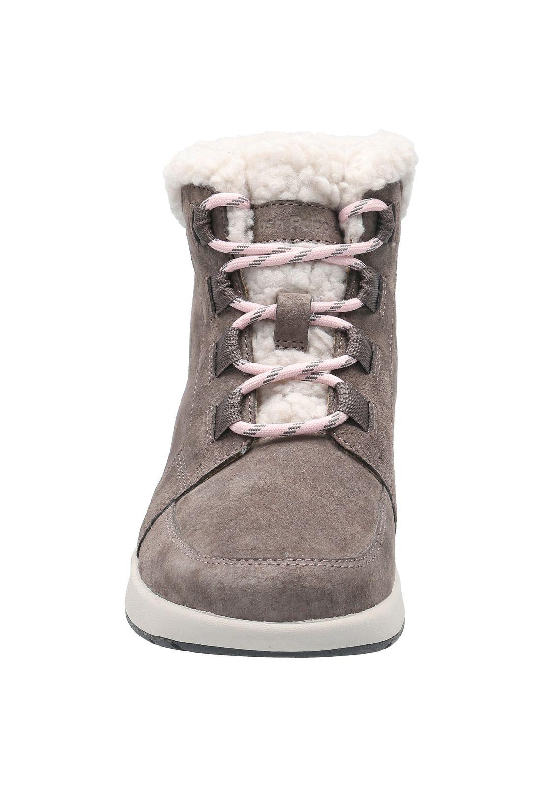Botin Cuero Mujer Spinal Fur Boot Gris-3