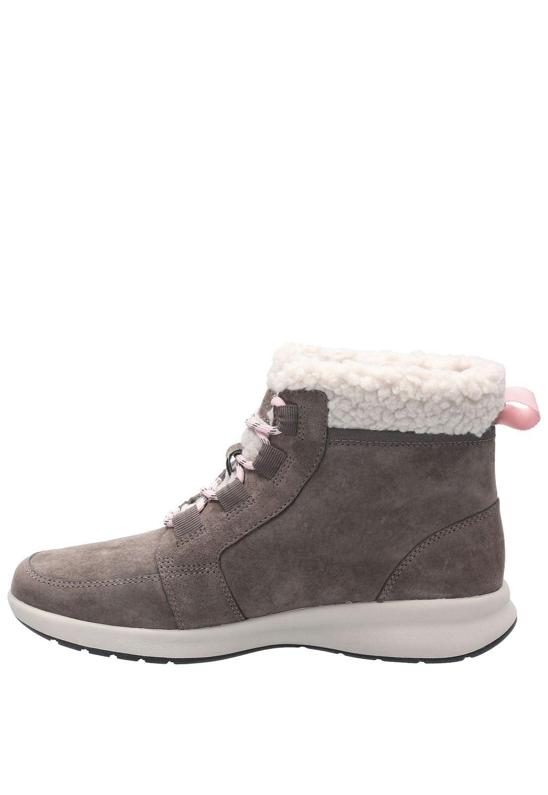 Botin Cuero Mujer Spinal Fur Boot Gris-5
