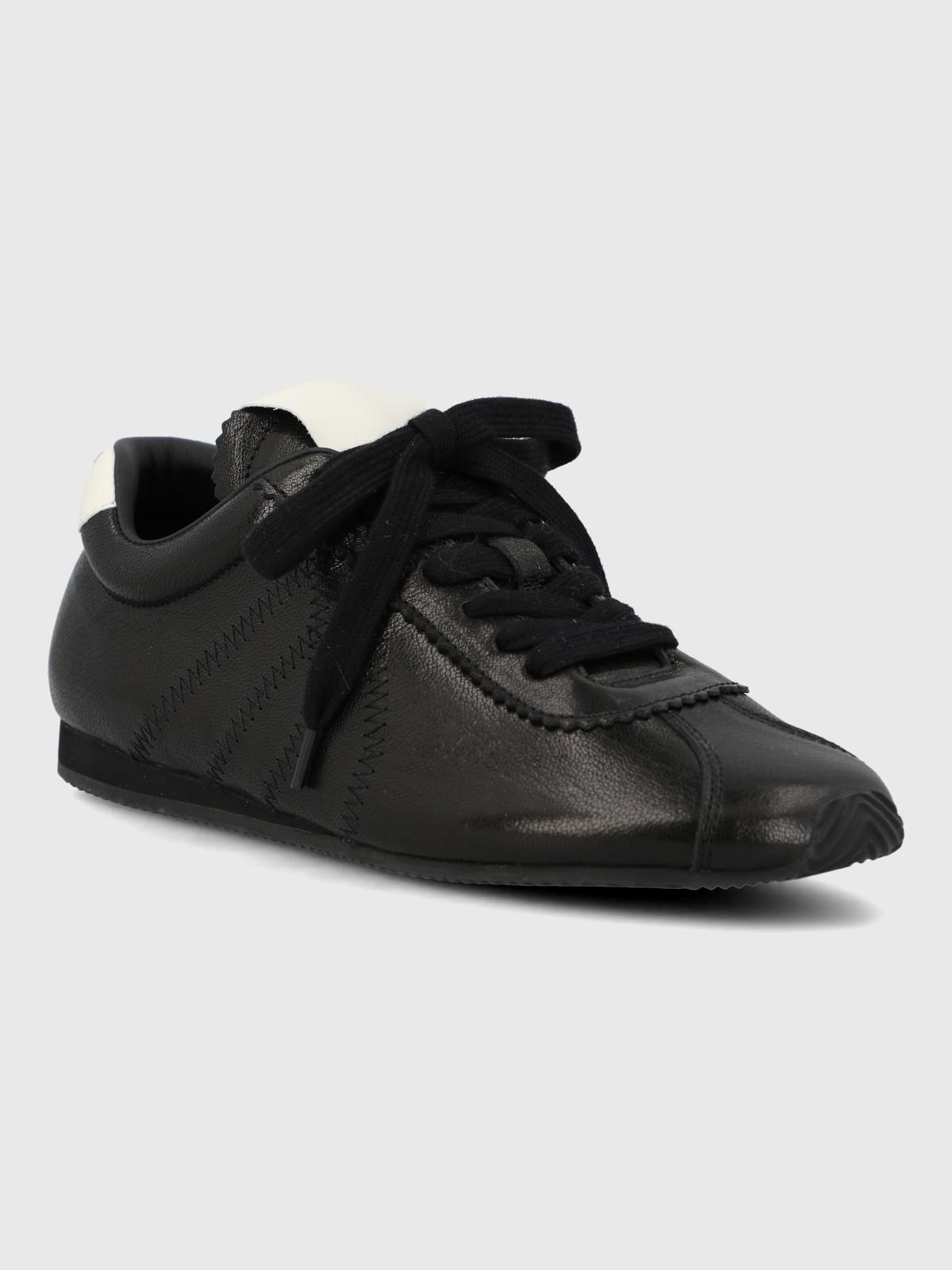 Zapatilla Cuero Mujer Bonik Negro-0