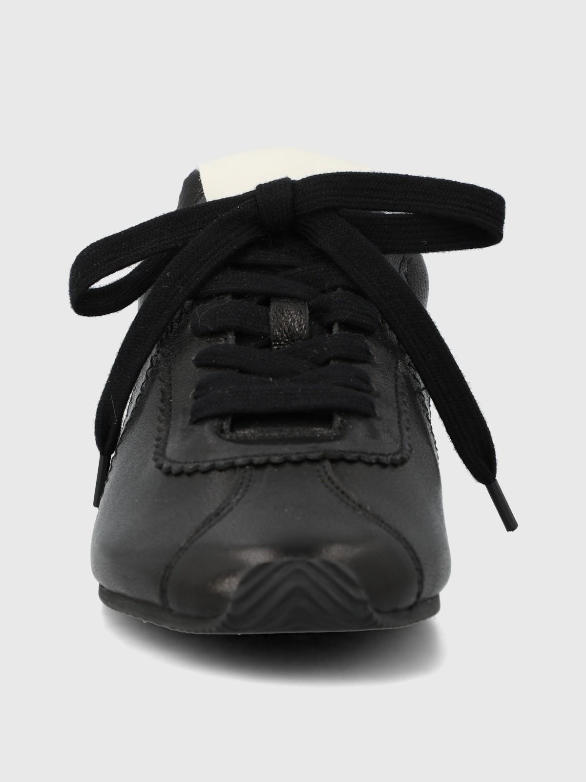 Zapatilla Cuero Mujer Bonik Negro-3