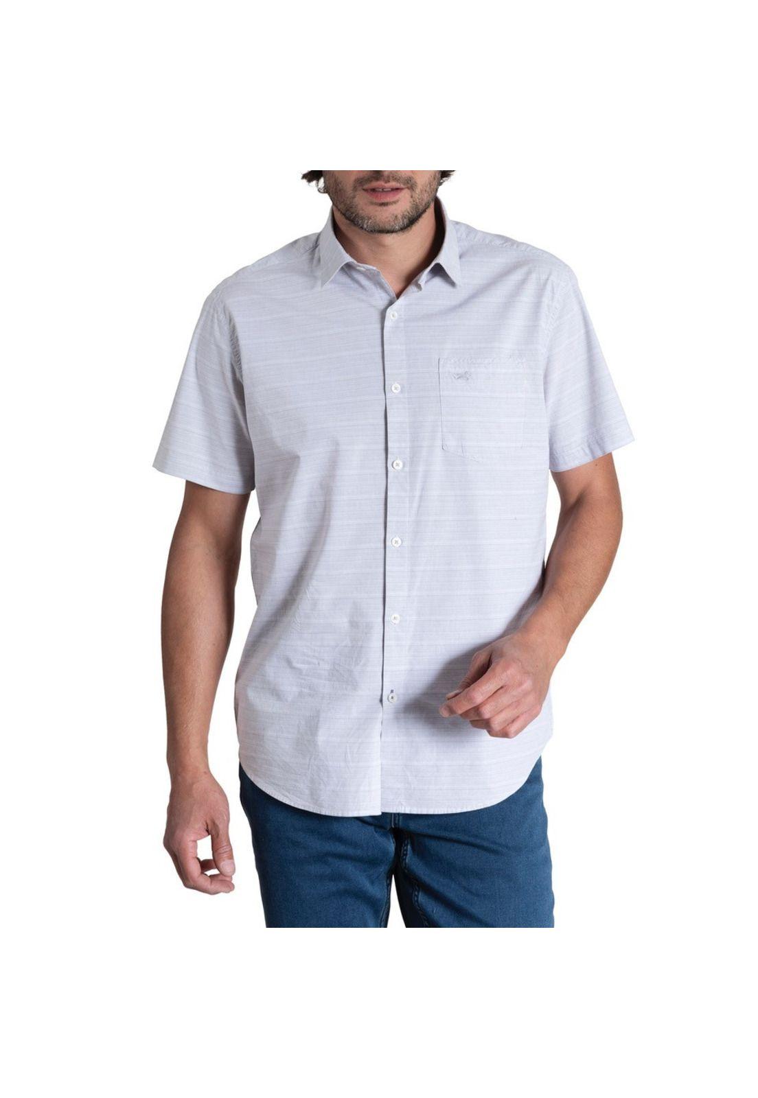 Camisa Hombre Stripeshort Gris-0