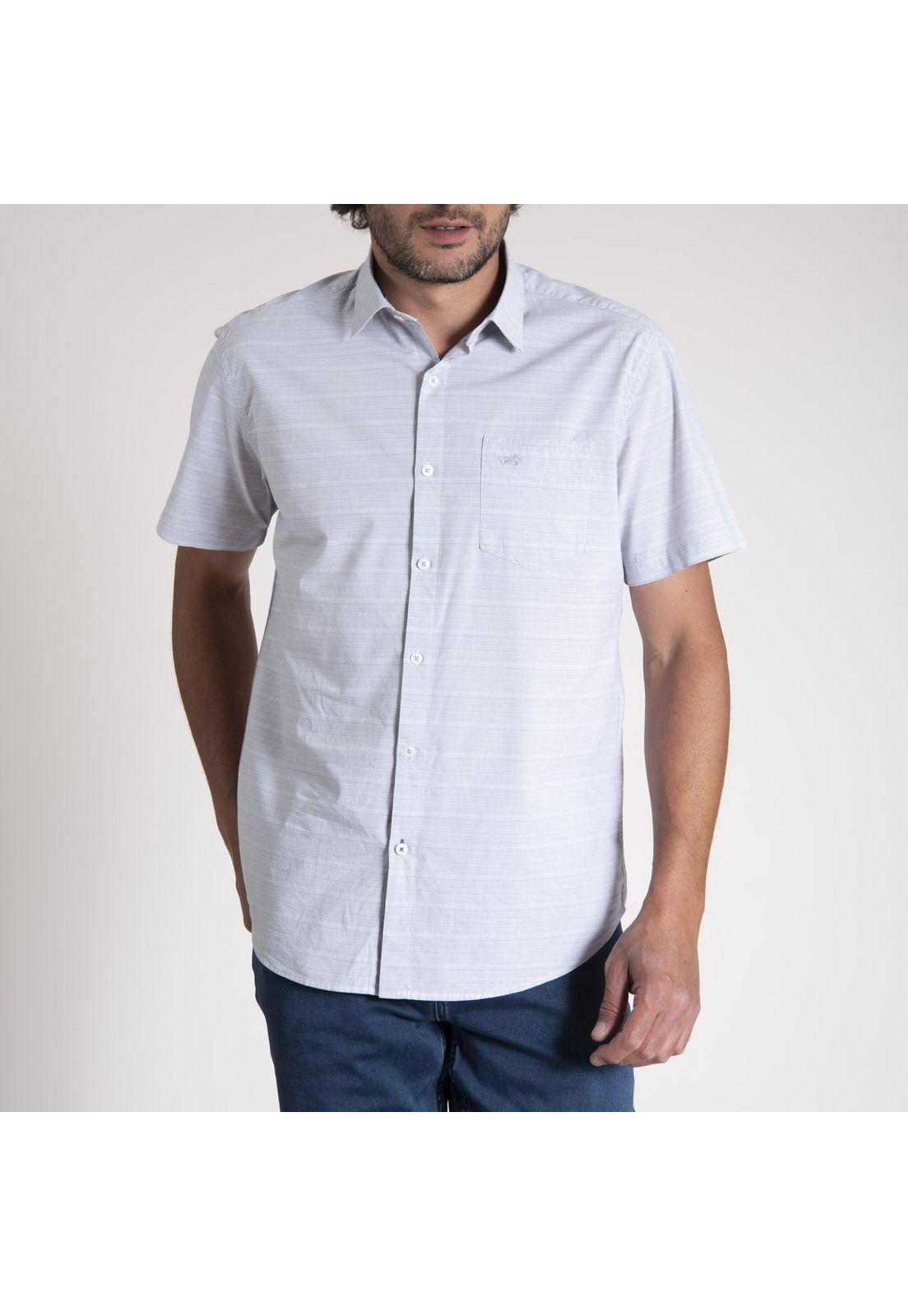 Camisa Hombre Stripeshort Gris-1