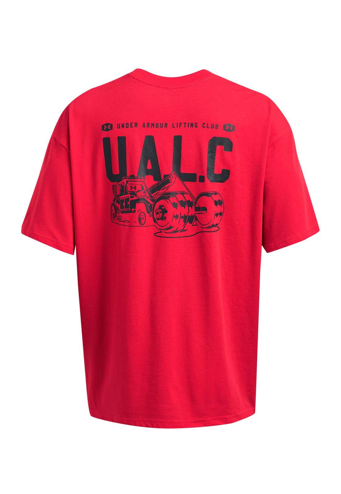 Polera manga corta Oversize hombre Rojo-1