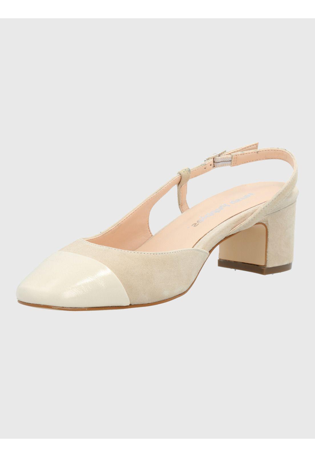 Zapato Vestir Mujer Cuero Paty Beige-4