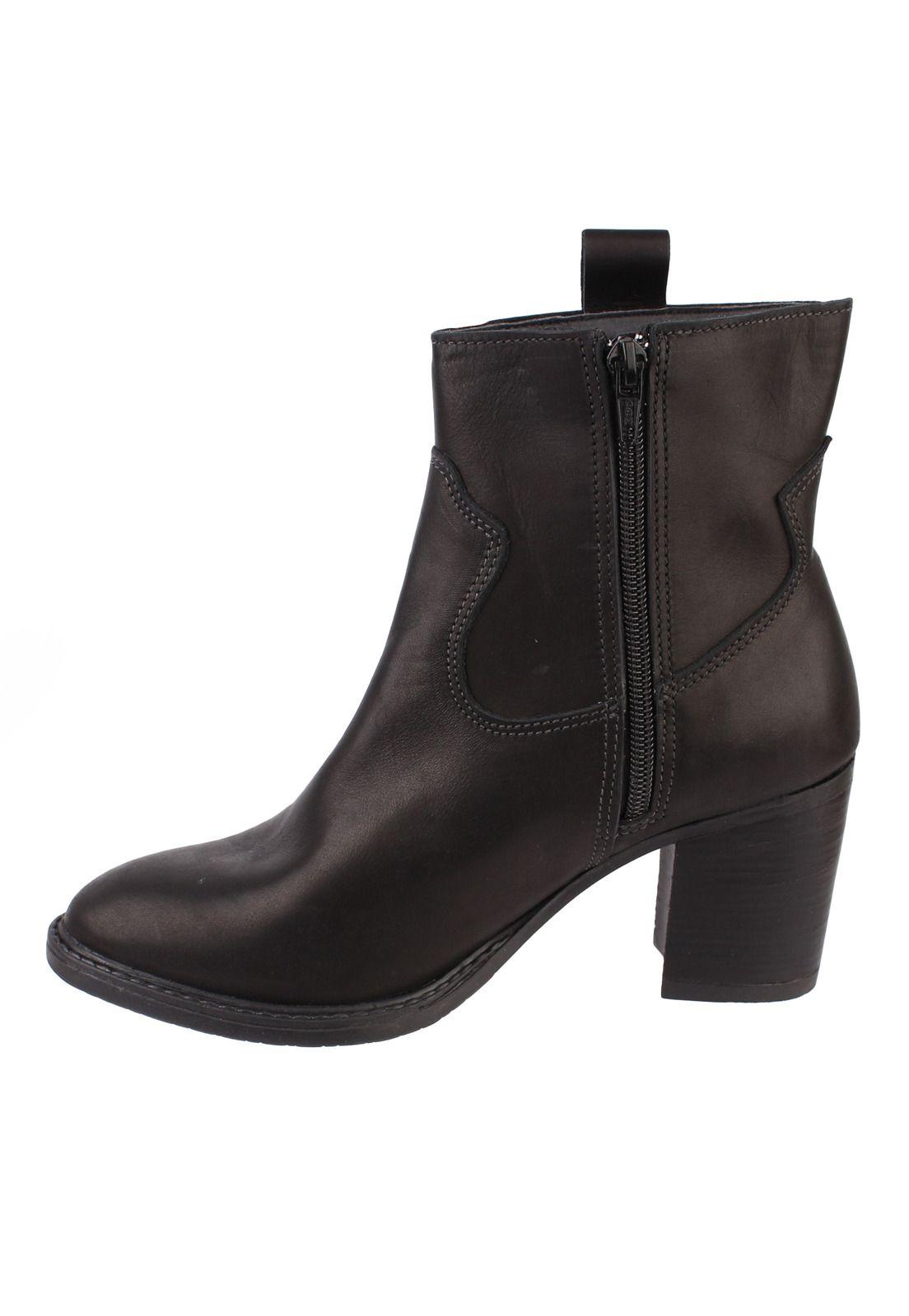 Botin Cuero Mujer Alabaster Negro-1