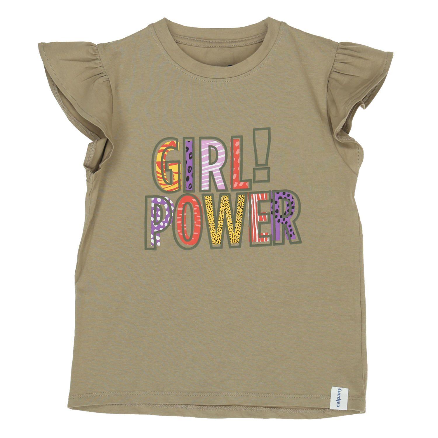 Polera M/C Niña Girl Power Beige-0