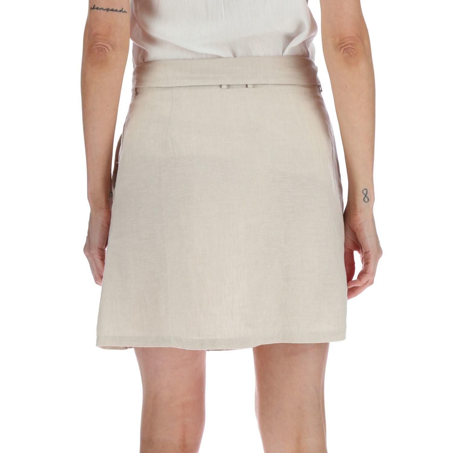Falda Lino Mujer Veronica Crudo-2