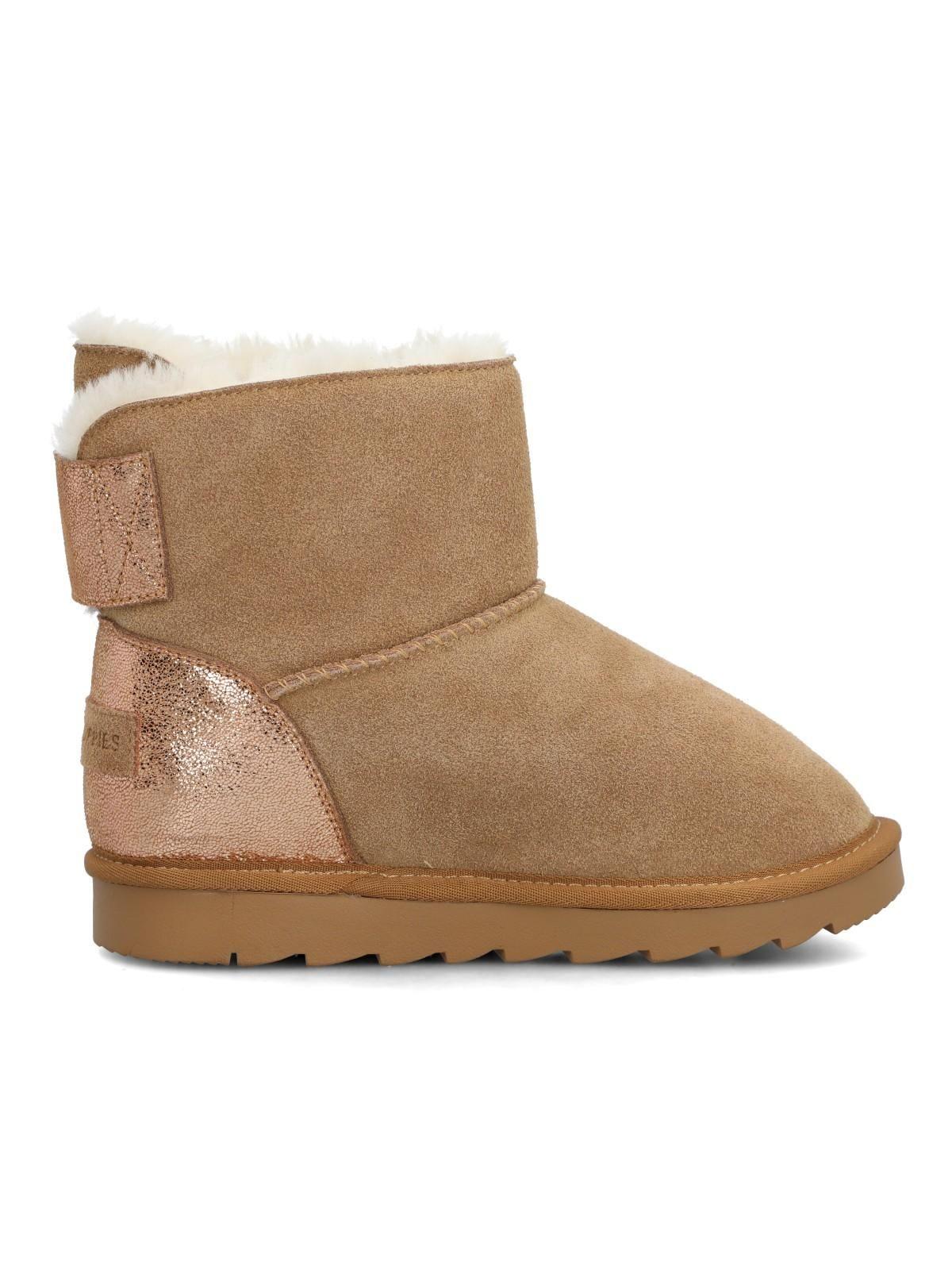 Bota Cuero Niña Frozt Café Claro-0