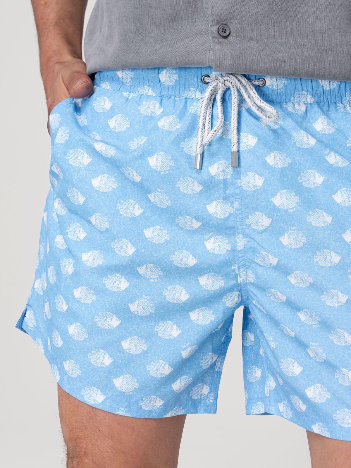 Traje De Baño Hombre Izam Celeste-6