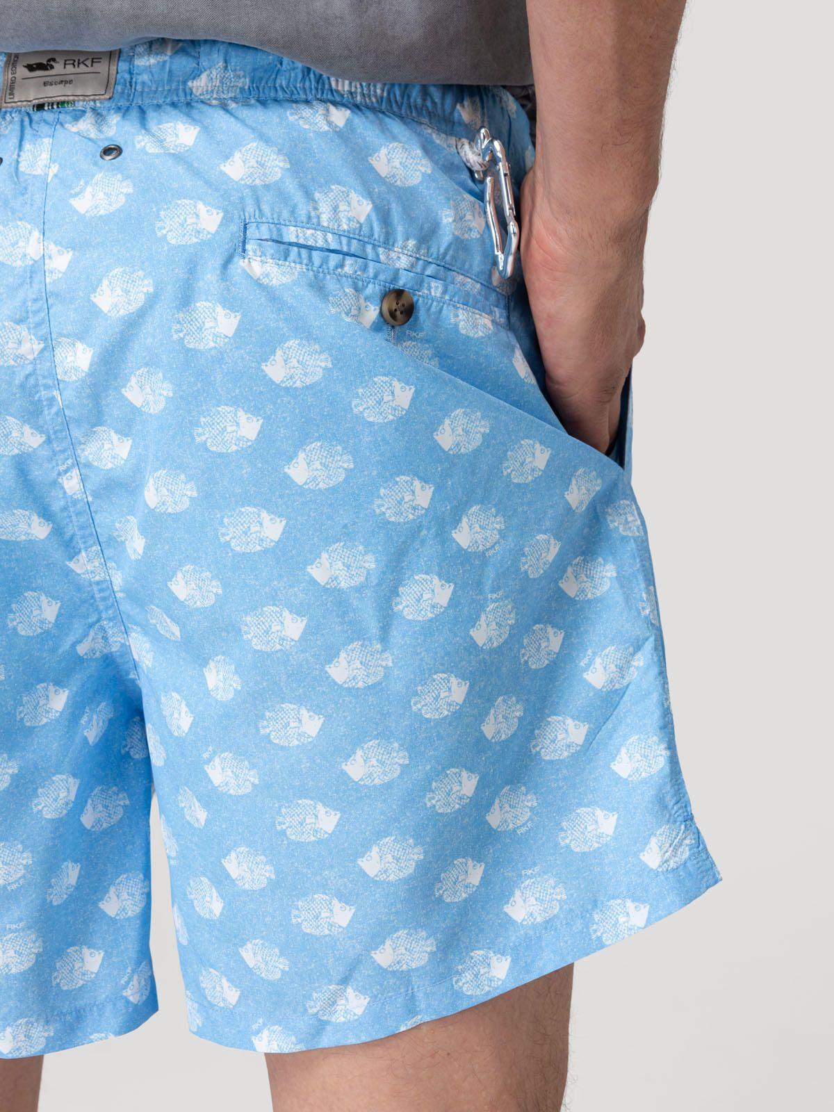 Traje De Baño Hombre Izam Celeste-7