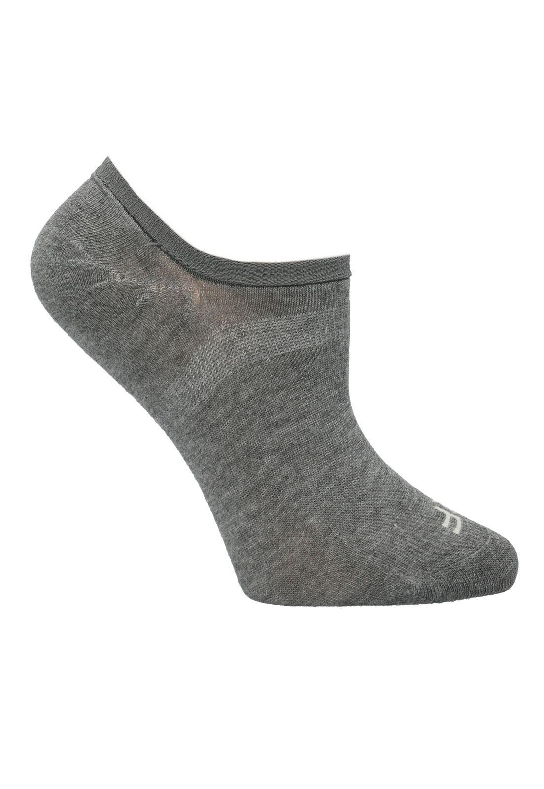 Calcetín Bambú Mujer Inv Plain Gris-0