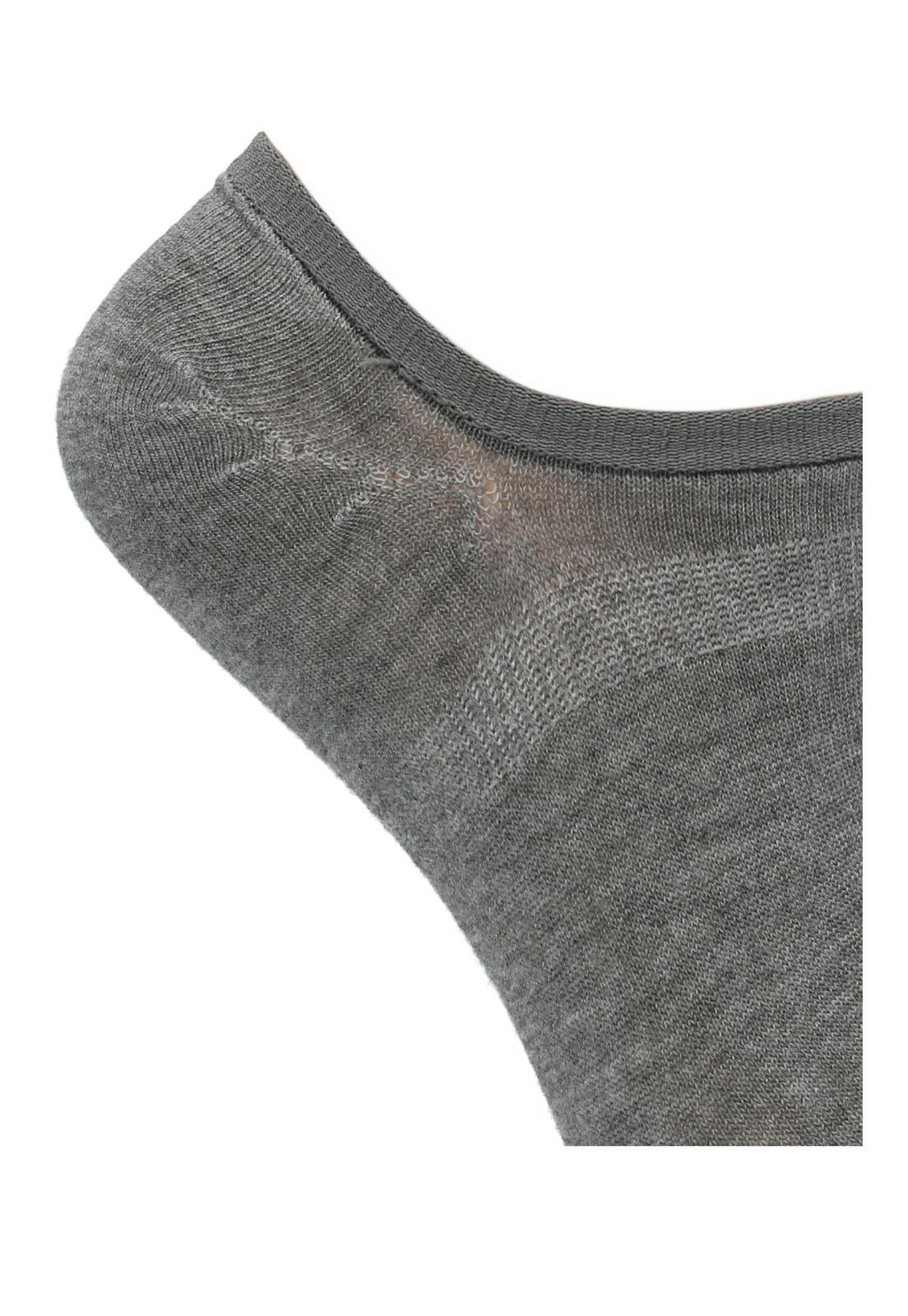 Calcetín Bambú Mujer Inv Plain Gris-1