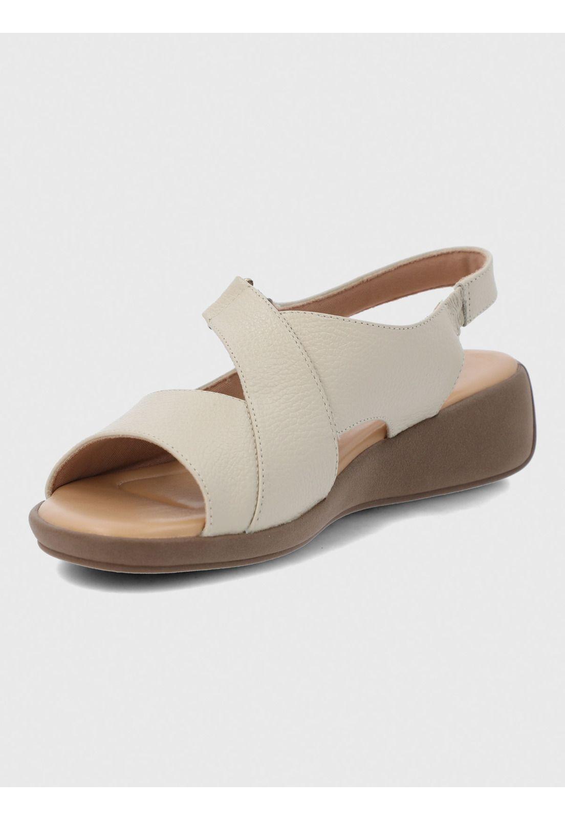 Sandalia Cuero Mujer Lifestyle 2 Beige-5