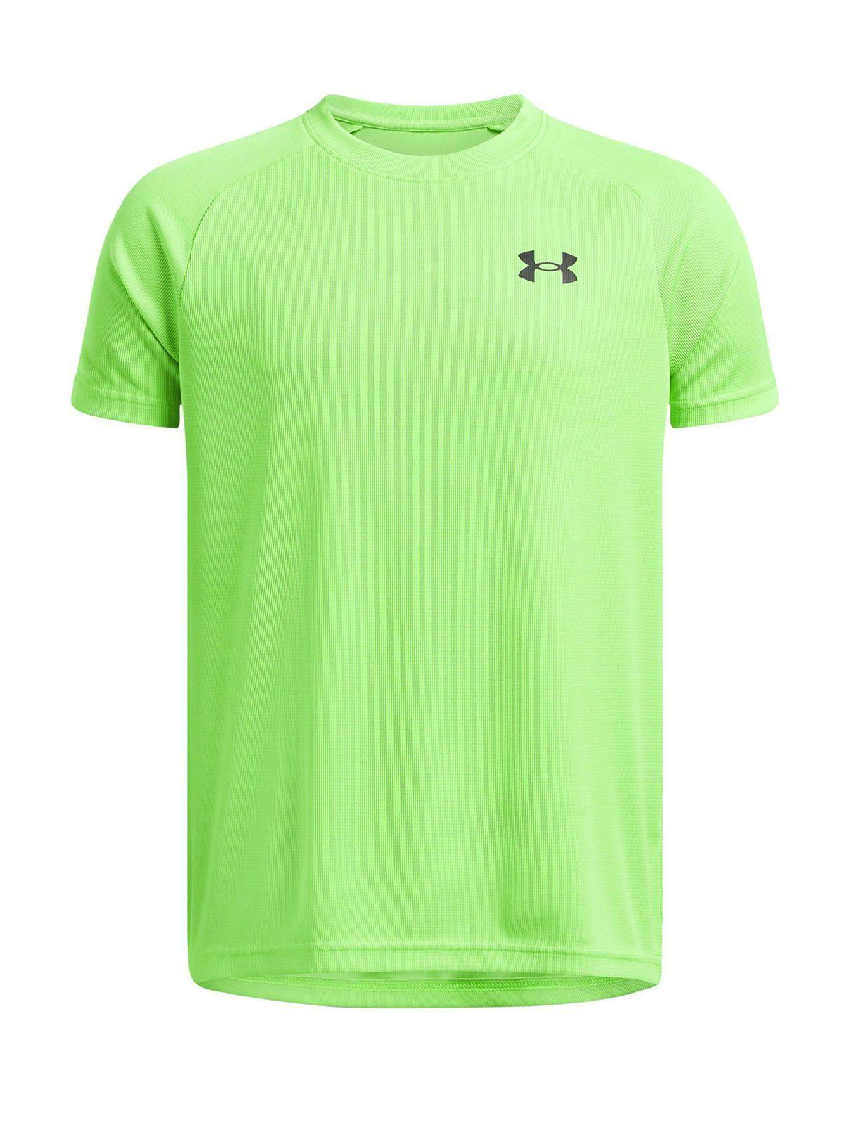 Polera Manga Corta Tech text Verde Nino-0
