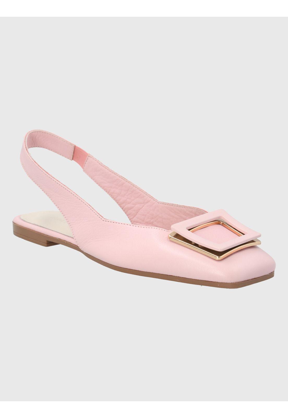 Zapato Cuero Rosado Mujer Gavia -0