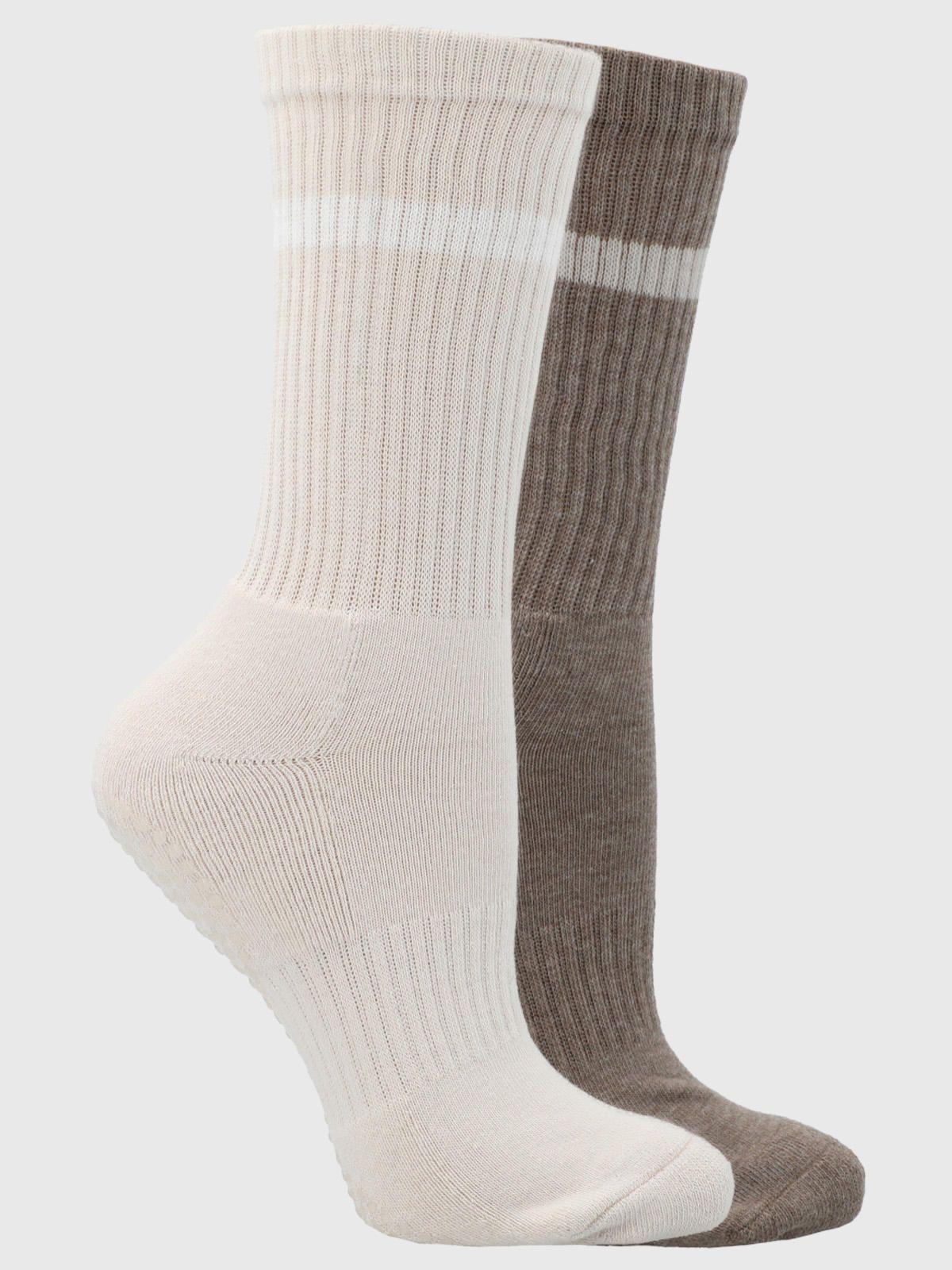 Calcetines 2 Pack Crew Grip Beige-0