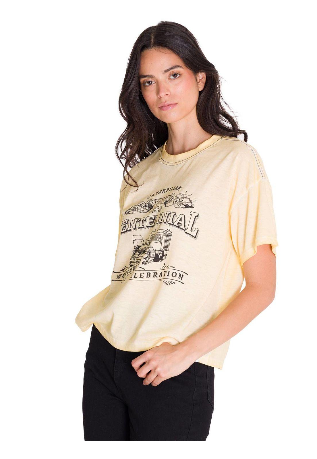 Polera Boxy Centennial Graphic 5 Mujer Vainilla-0