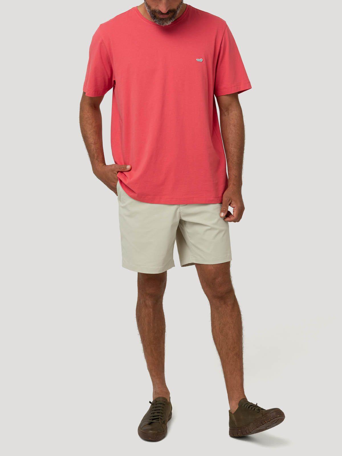 Polera Algodón Orgánico Hombre Basic Rosado-7