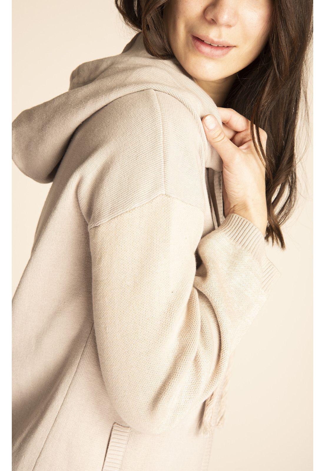 Polerón Algodón Orgánico Mujer Grace Café-4