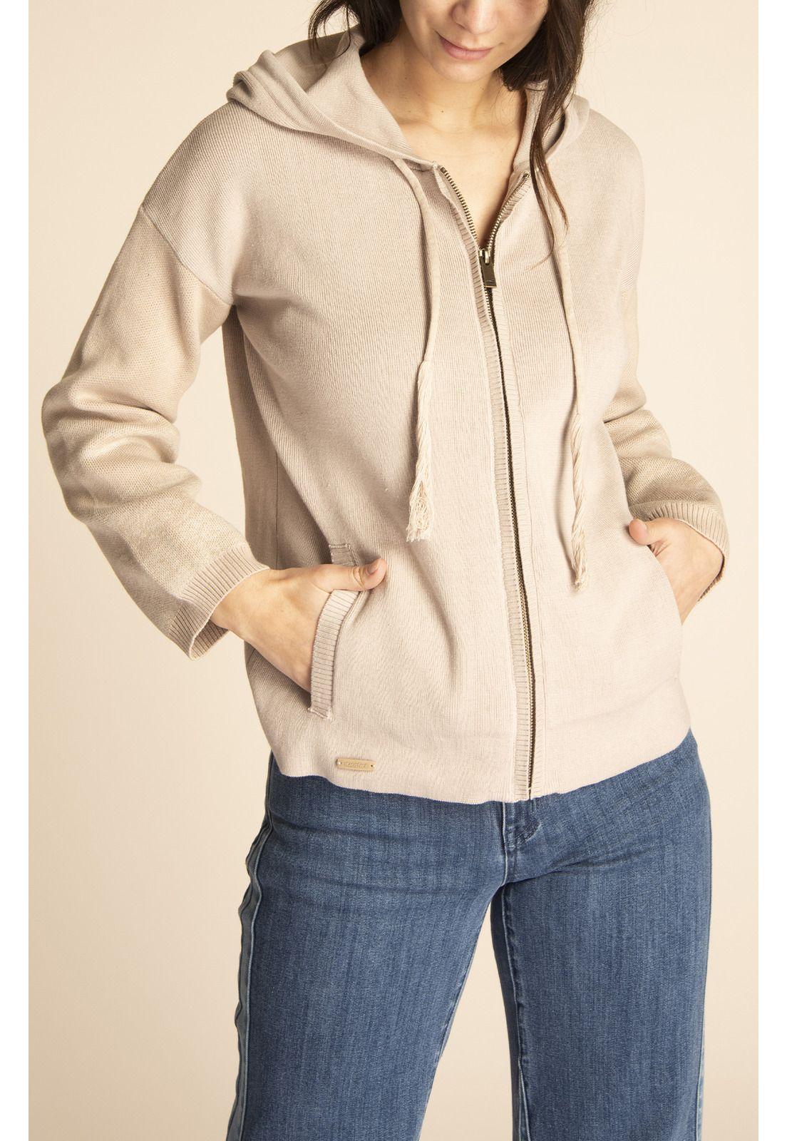 Polerón Algodón Orgánico Mujer Grace Café-6