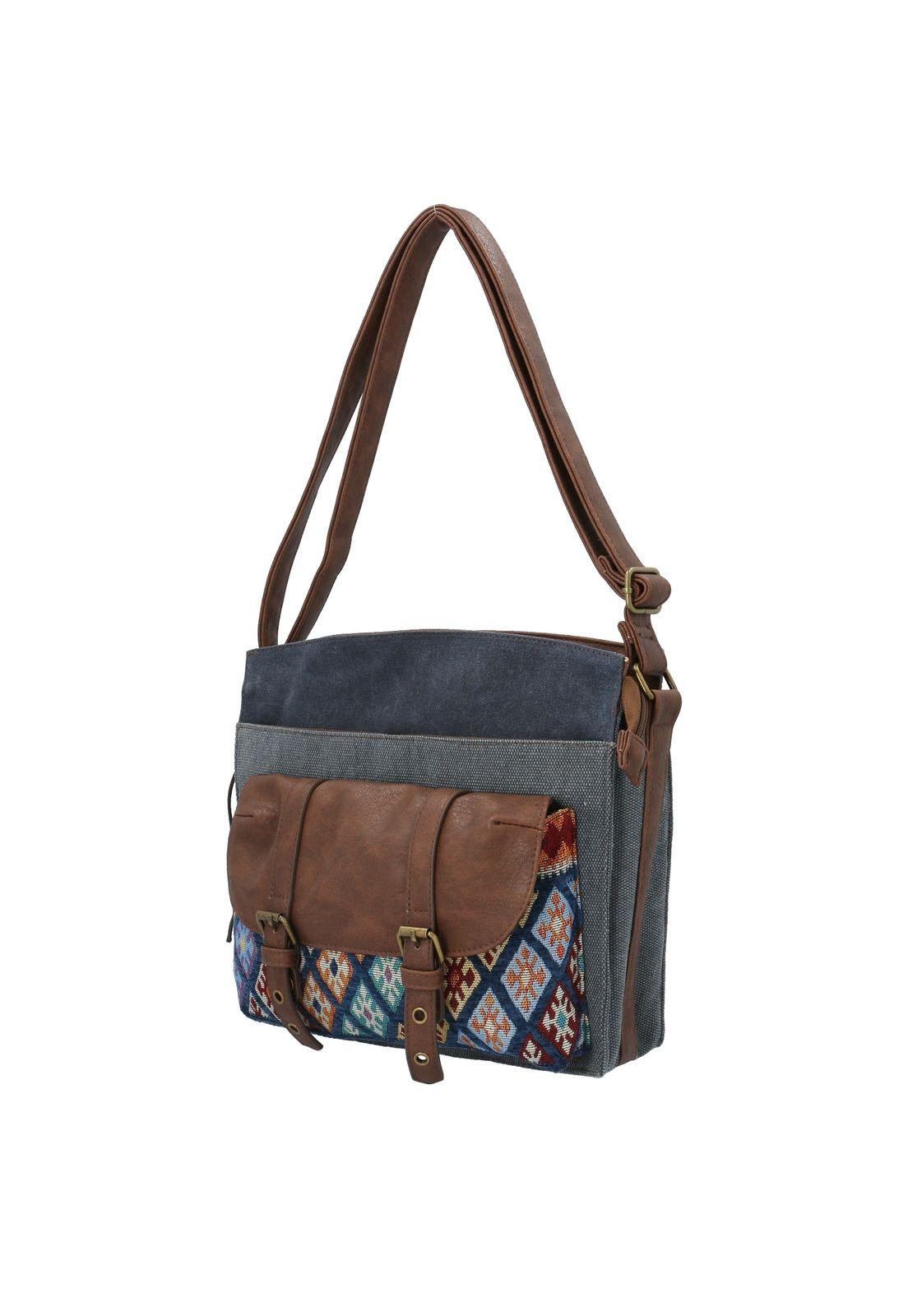 Cartera  Mujer Almond Cross Azul-1