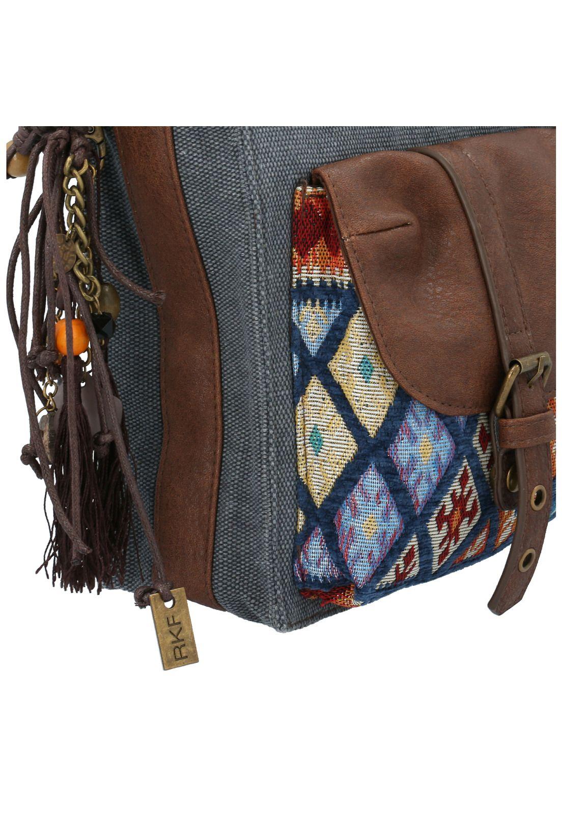 Cartera  Mujer Almond Cross Azul-3