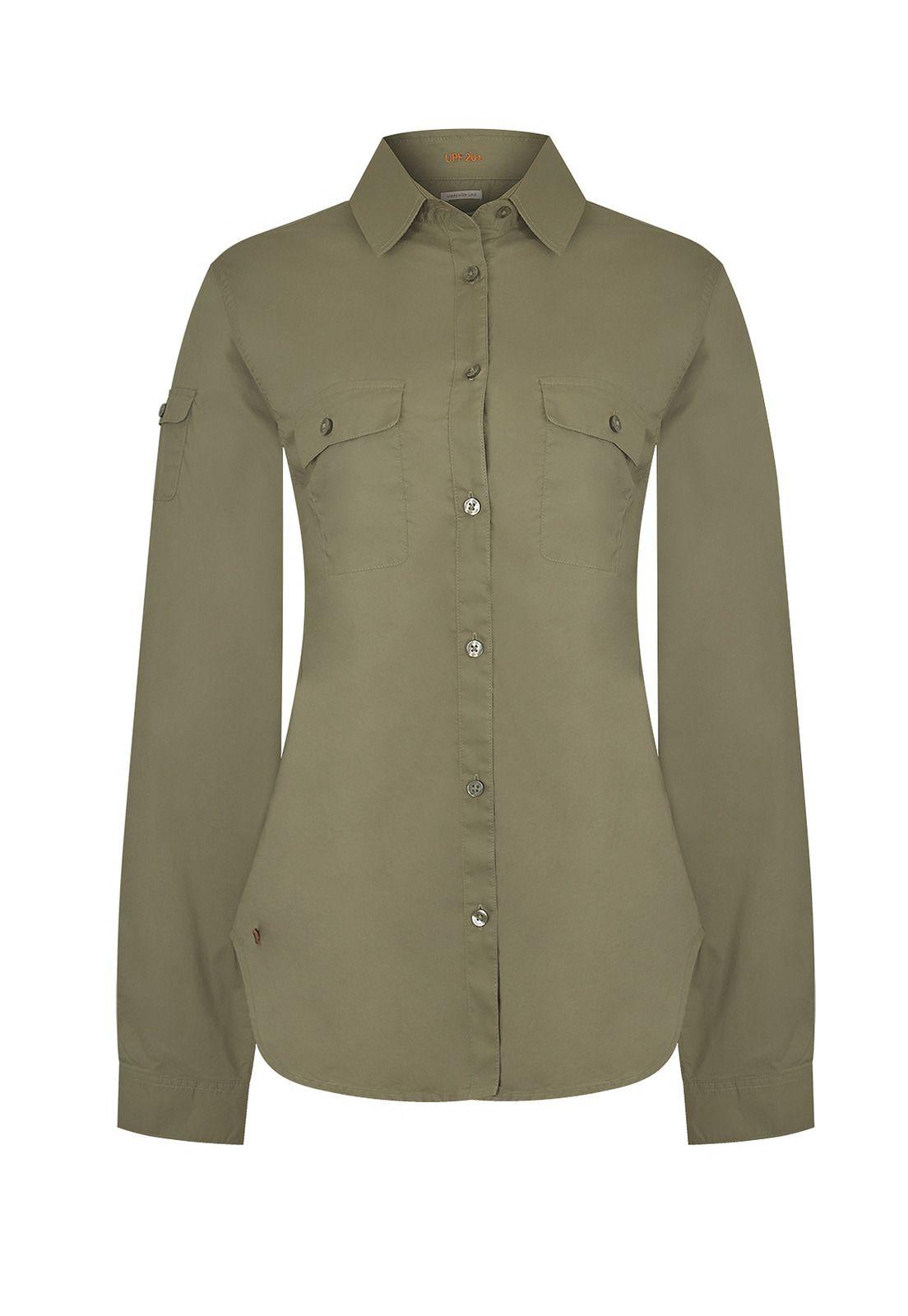Blusa Algodón Orgánico Oliva Coop Mujer -0