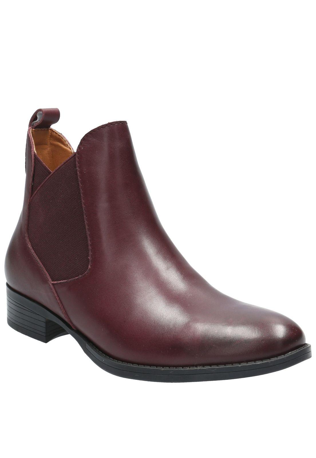 Botin Cuero Mujer Damaris Rojo-0