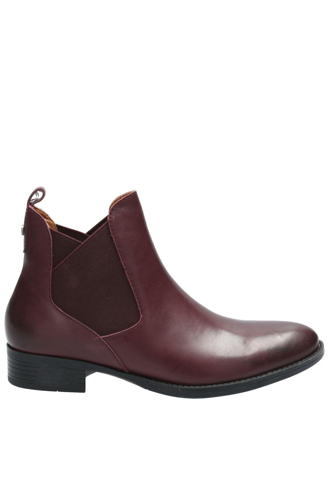 Botin Cuero Mujer Damaris Rojo-1