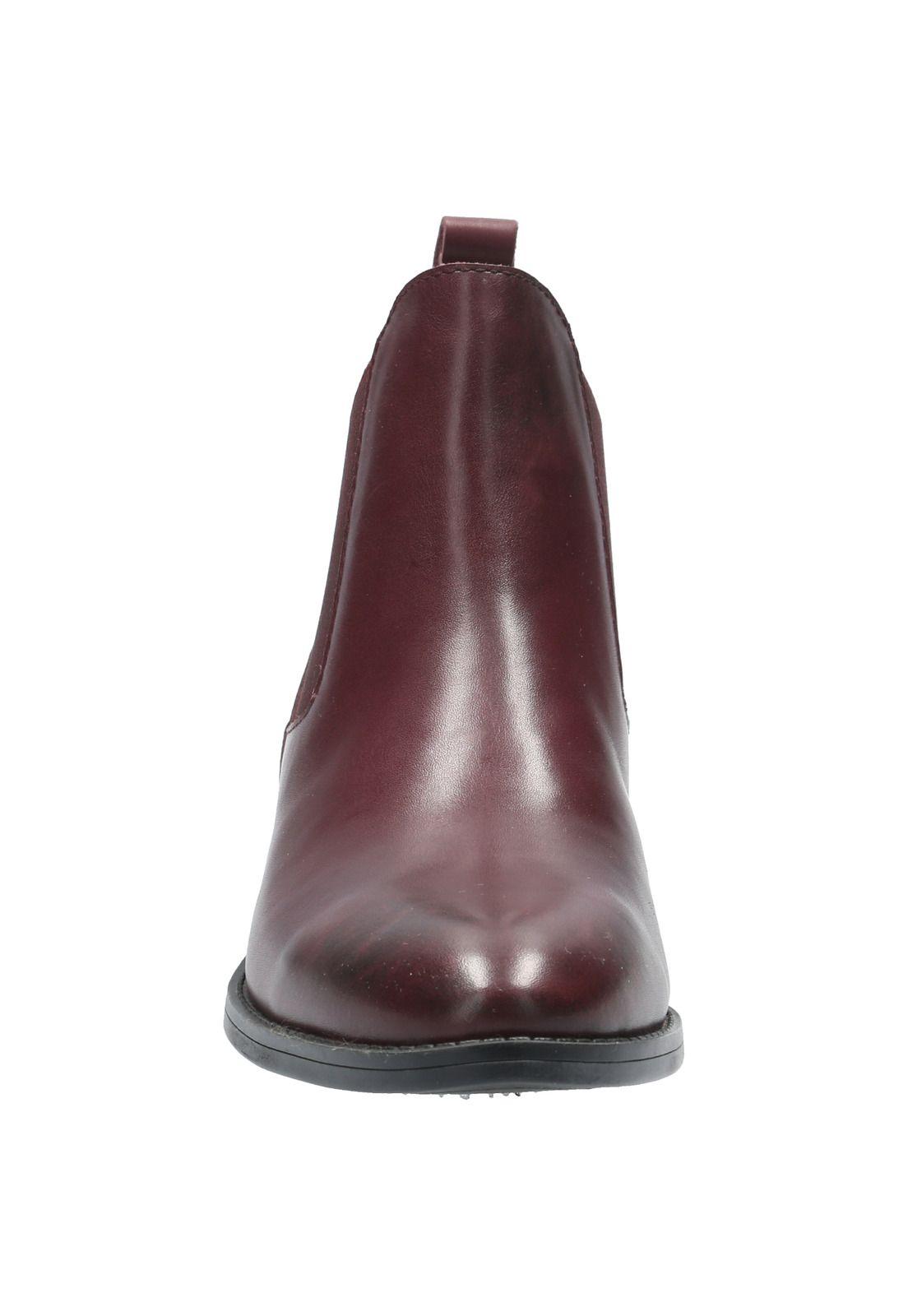 Botin Cuero Mujer Damaris Rojo-3