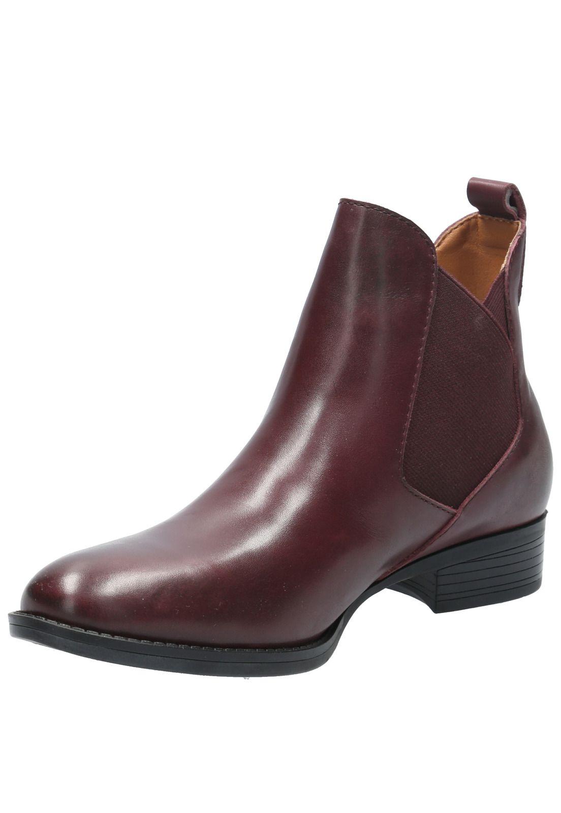 Botin Cuero Mujer Damaris Rojo-4