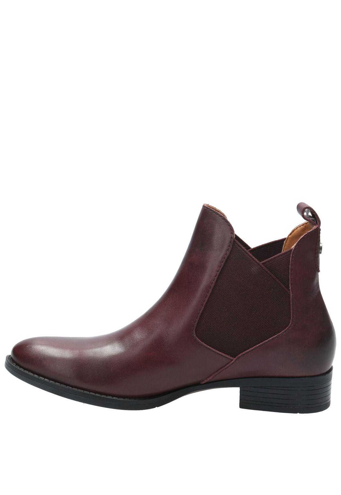 Botin Cuero Mujer Damaris Rojo-5