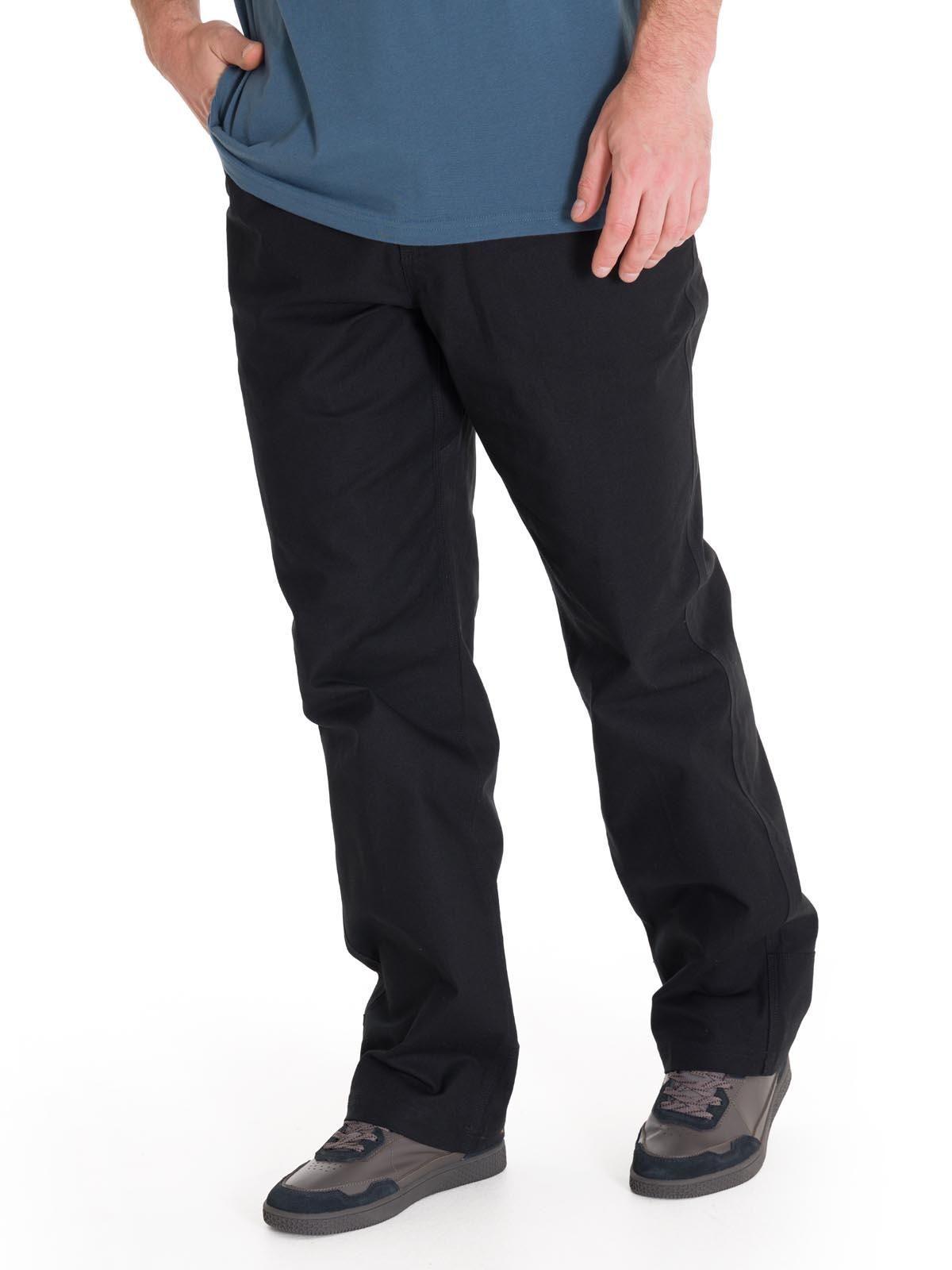 Pantalón Tiro Medio Casual Hombre BRUSH PANT Negro-0