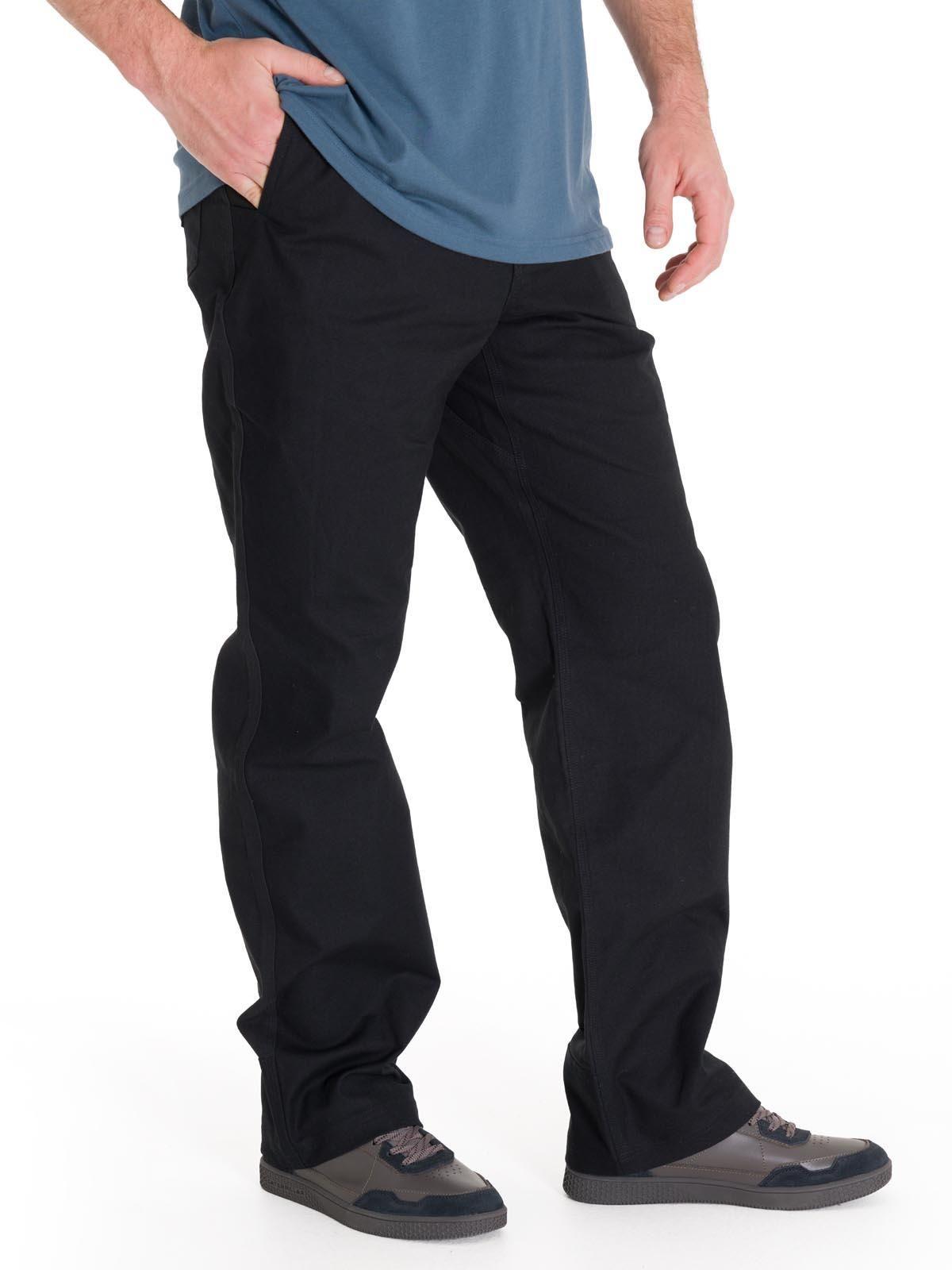 Pantalón Tiro Medio Casual Hombre BRUSH PANT Negro-1