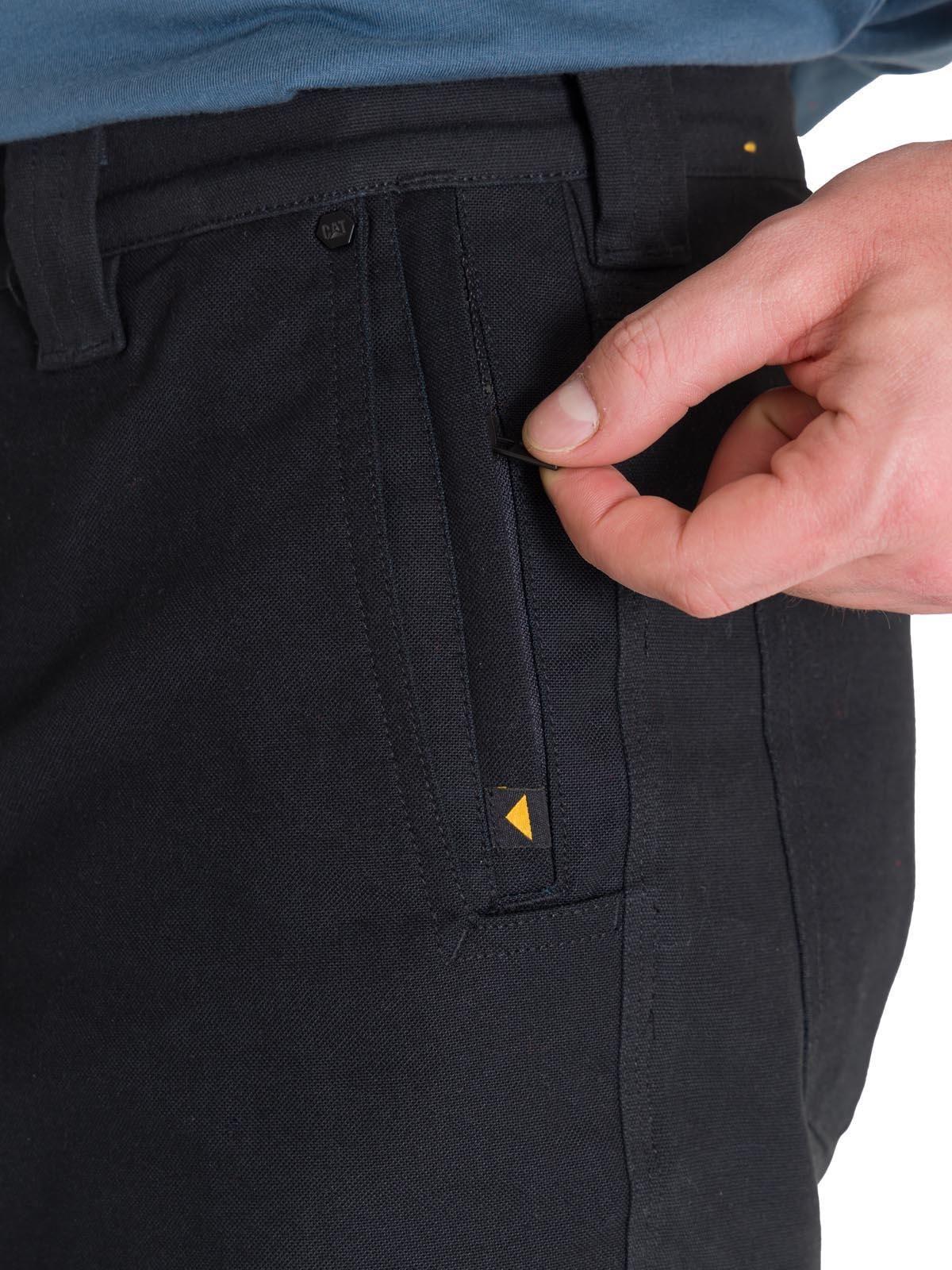 Pantalón Tiro Medio Casual Hombre BRUSH PANT Negro-5