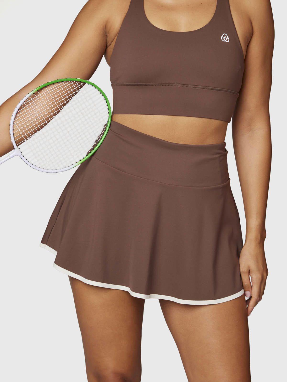 Falda Mujer Agatha Café -0