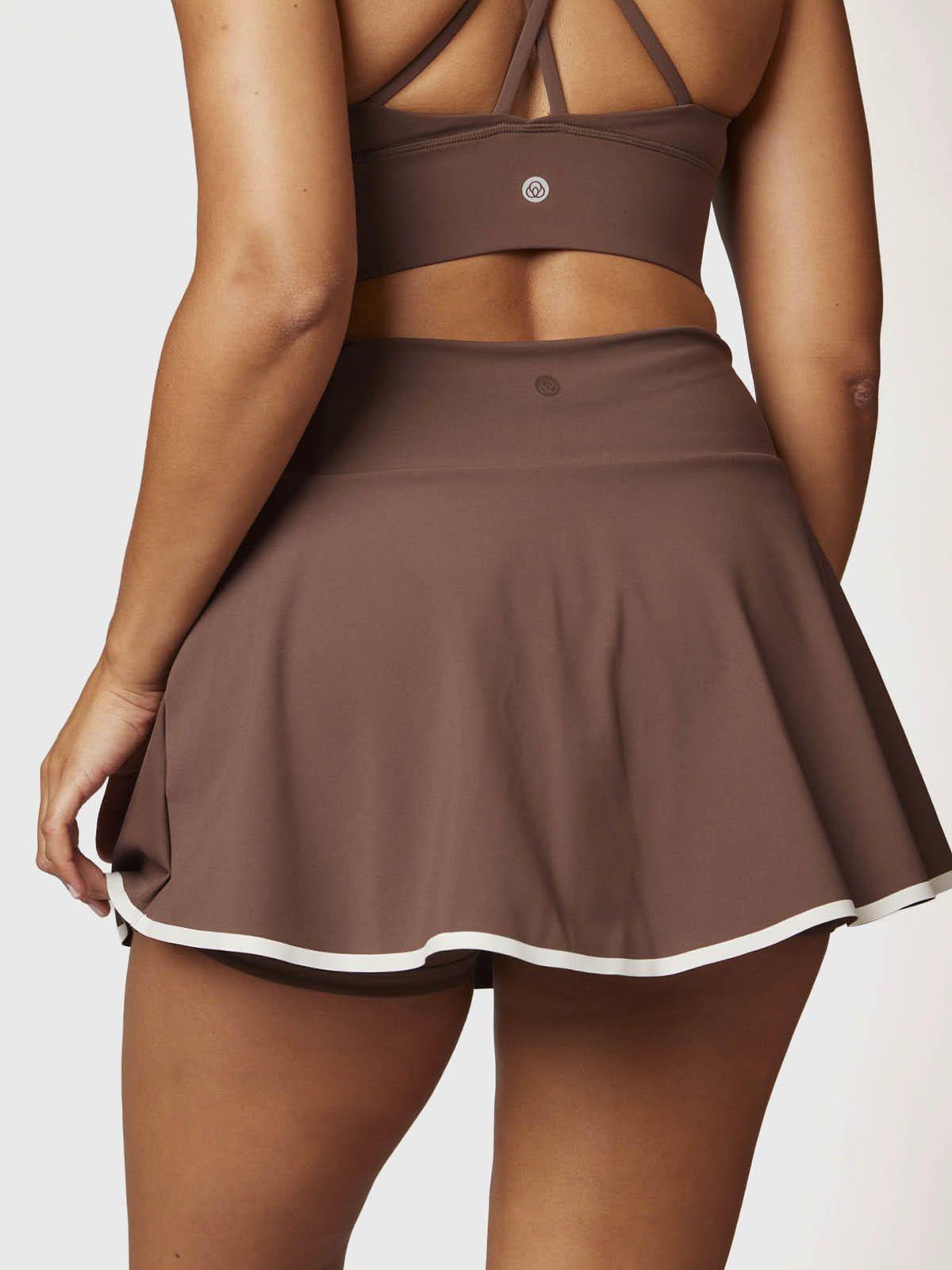 Falda Mujer Agatha Café -1