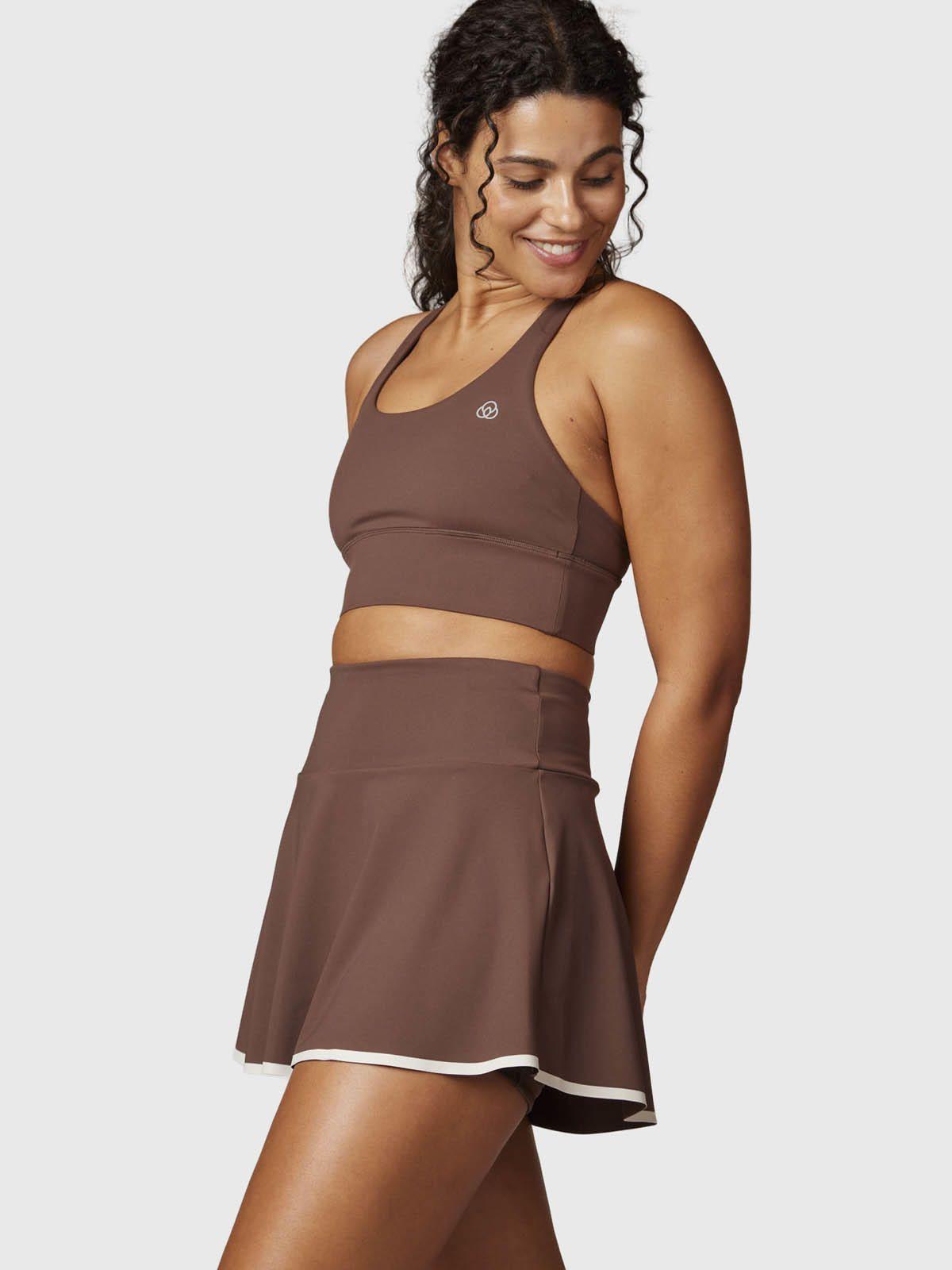 Falda Mujer Agatha Café -3