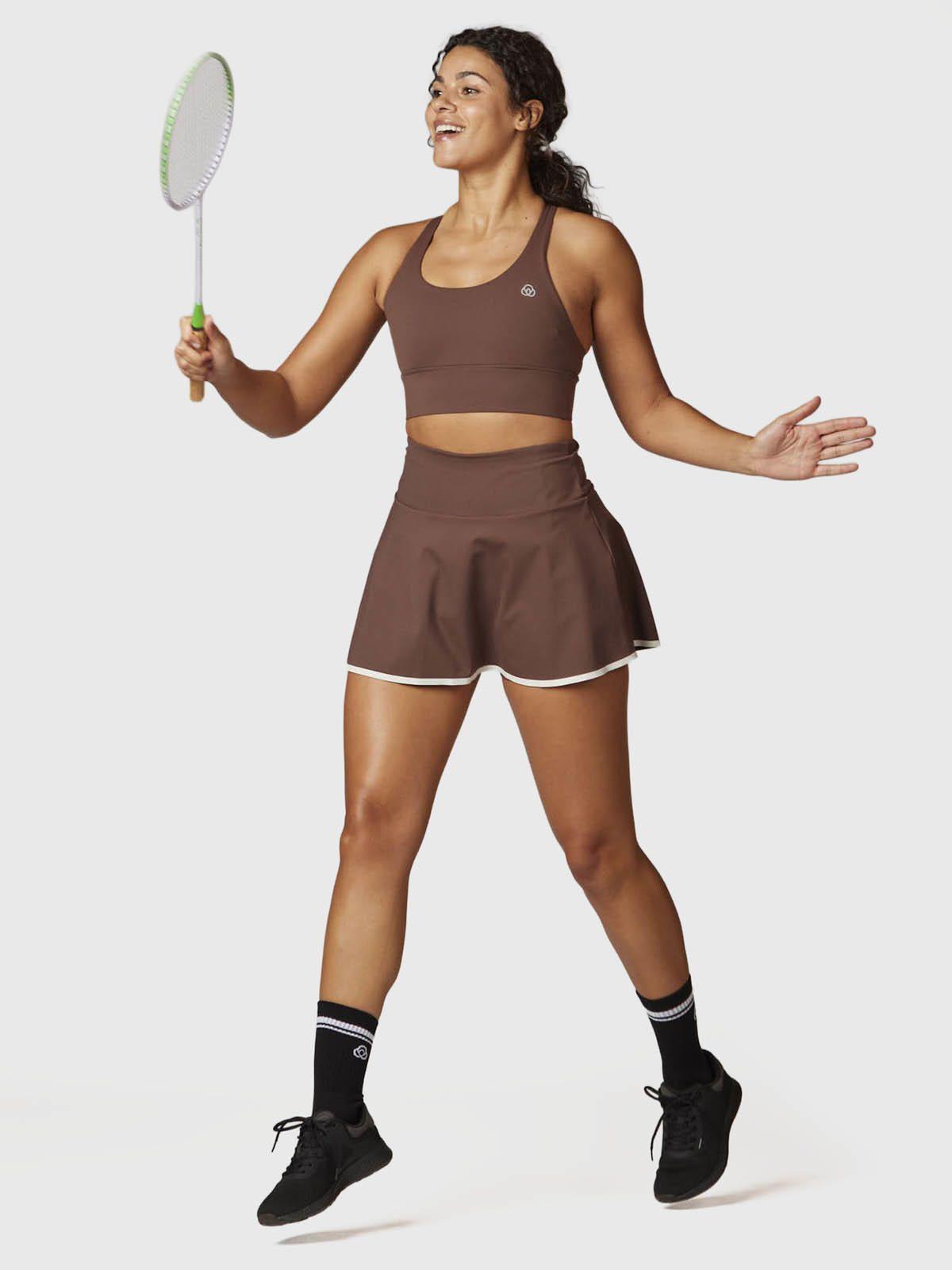 Falda Mujer Agatha Café -5