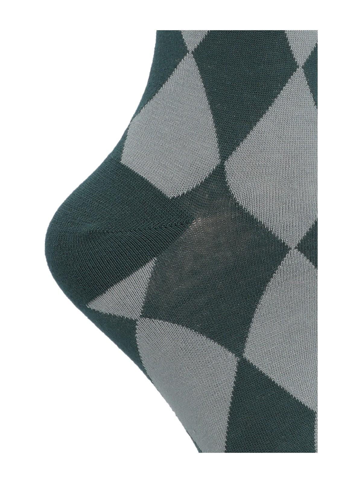 Calcetín Bambú Mujer C Argyle Verde-1