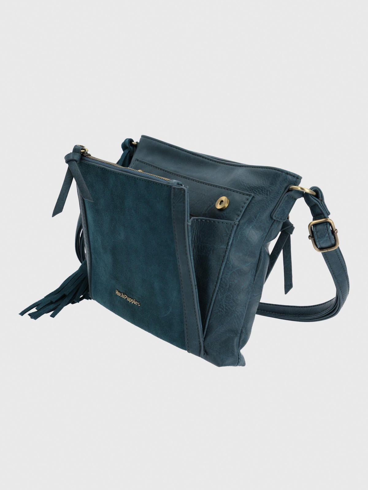 Cartera Ecocuero Mujer Lek Cross Azul-3