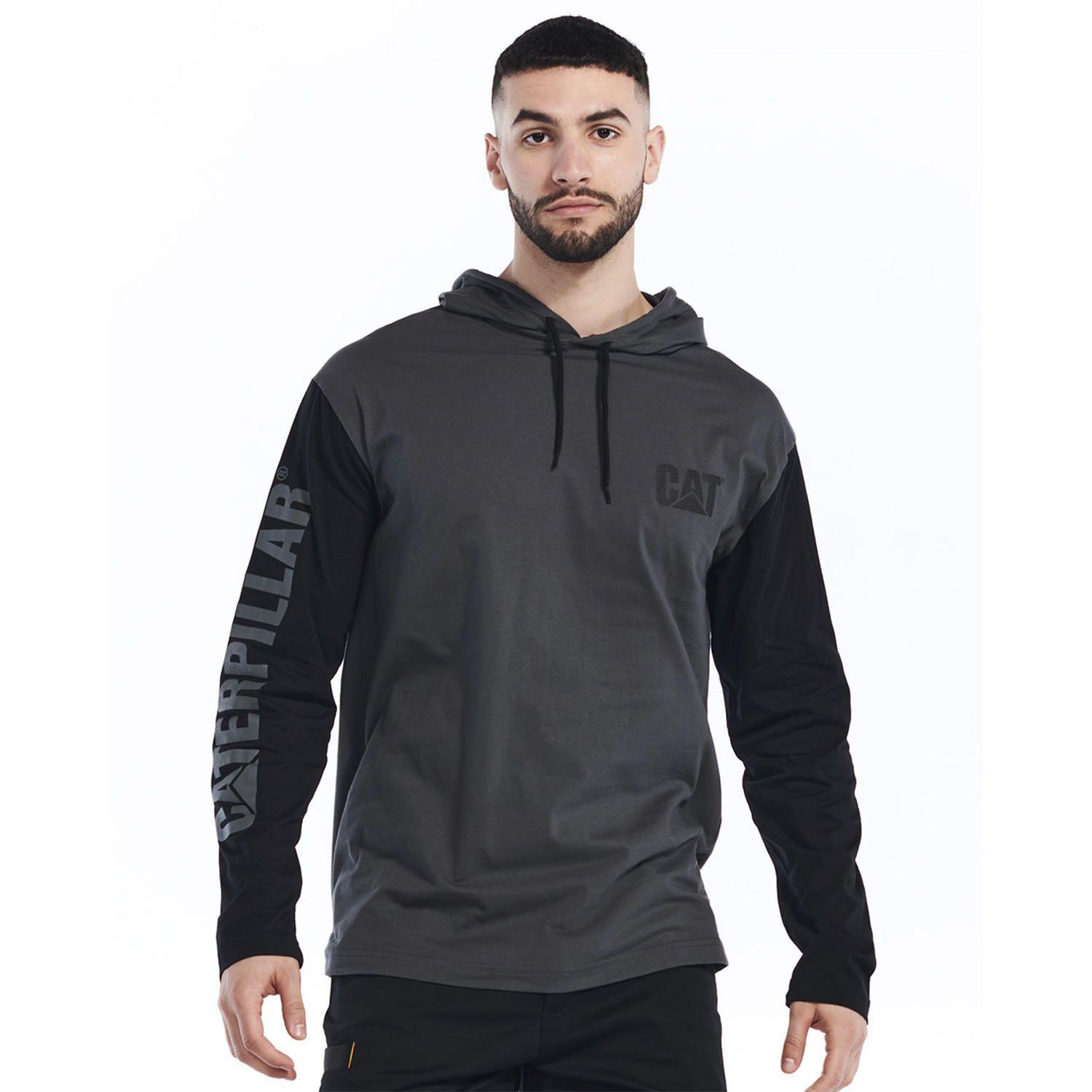Polerón Hombre Upf Hooded Banner L/ Gris Oscuro-1