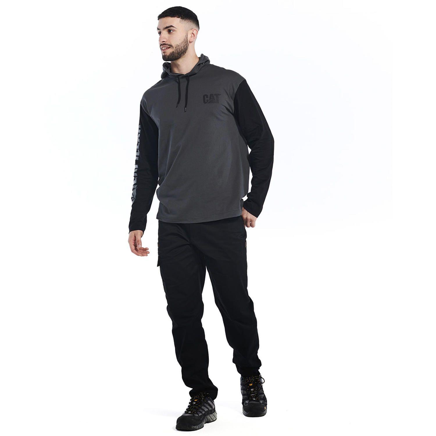 Polerón Hombre Upf Hooded Banner L/ Gris Oscuro-3