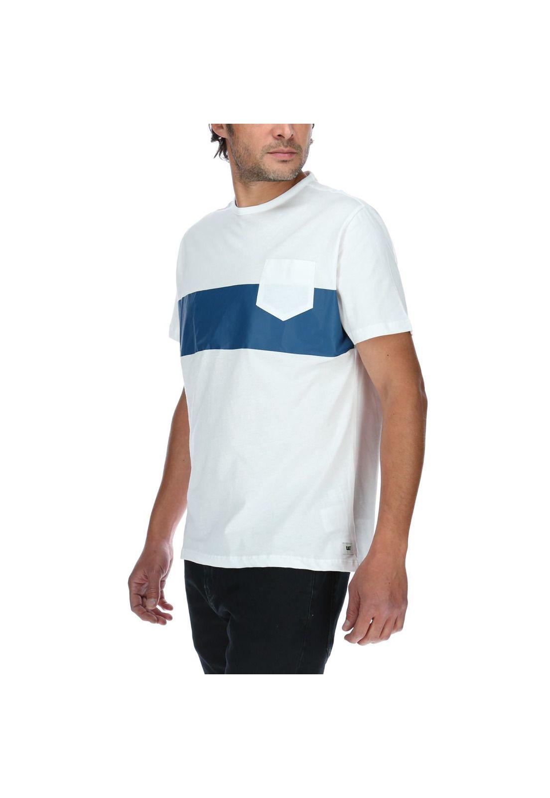 Polera Mc Hombre Colorblock Pocket Tee Blanco-1