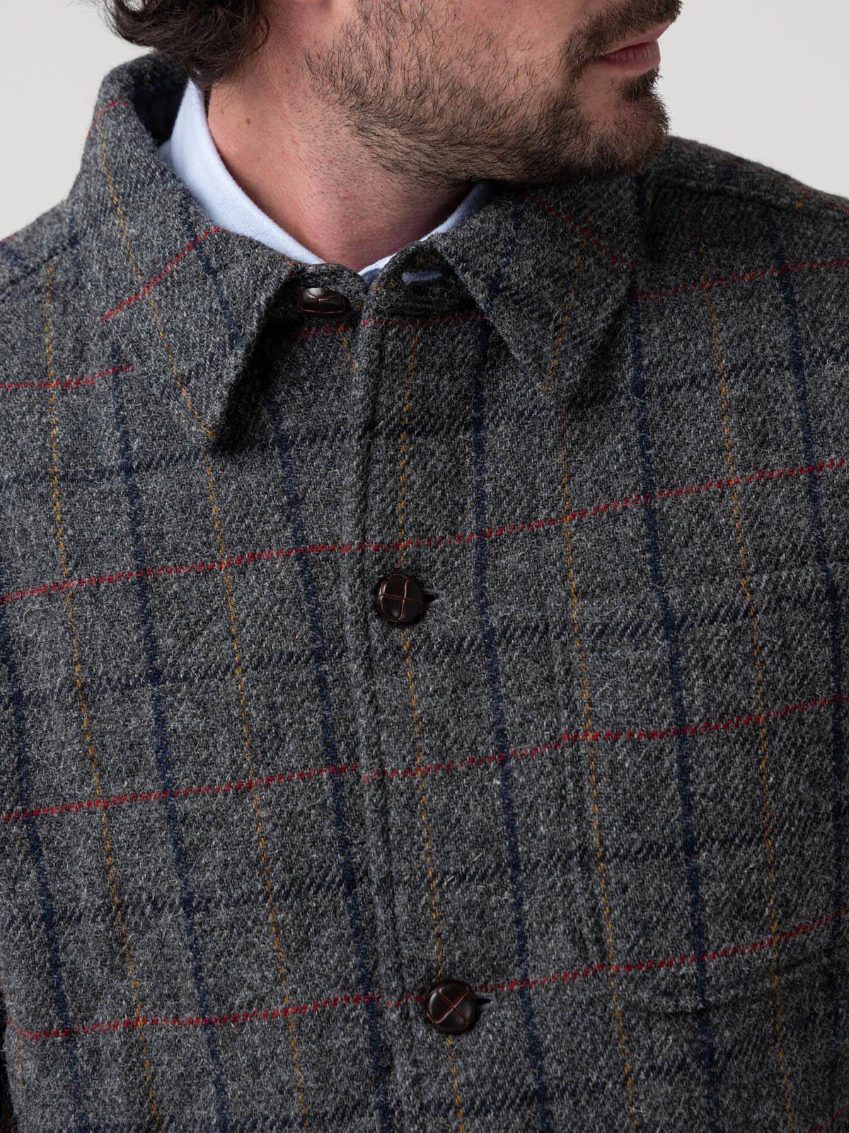 Chaqueta Lana Hombre Harris Gris Rockford-7