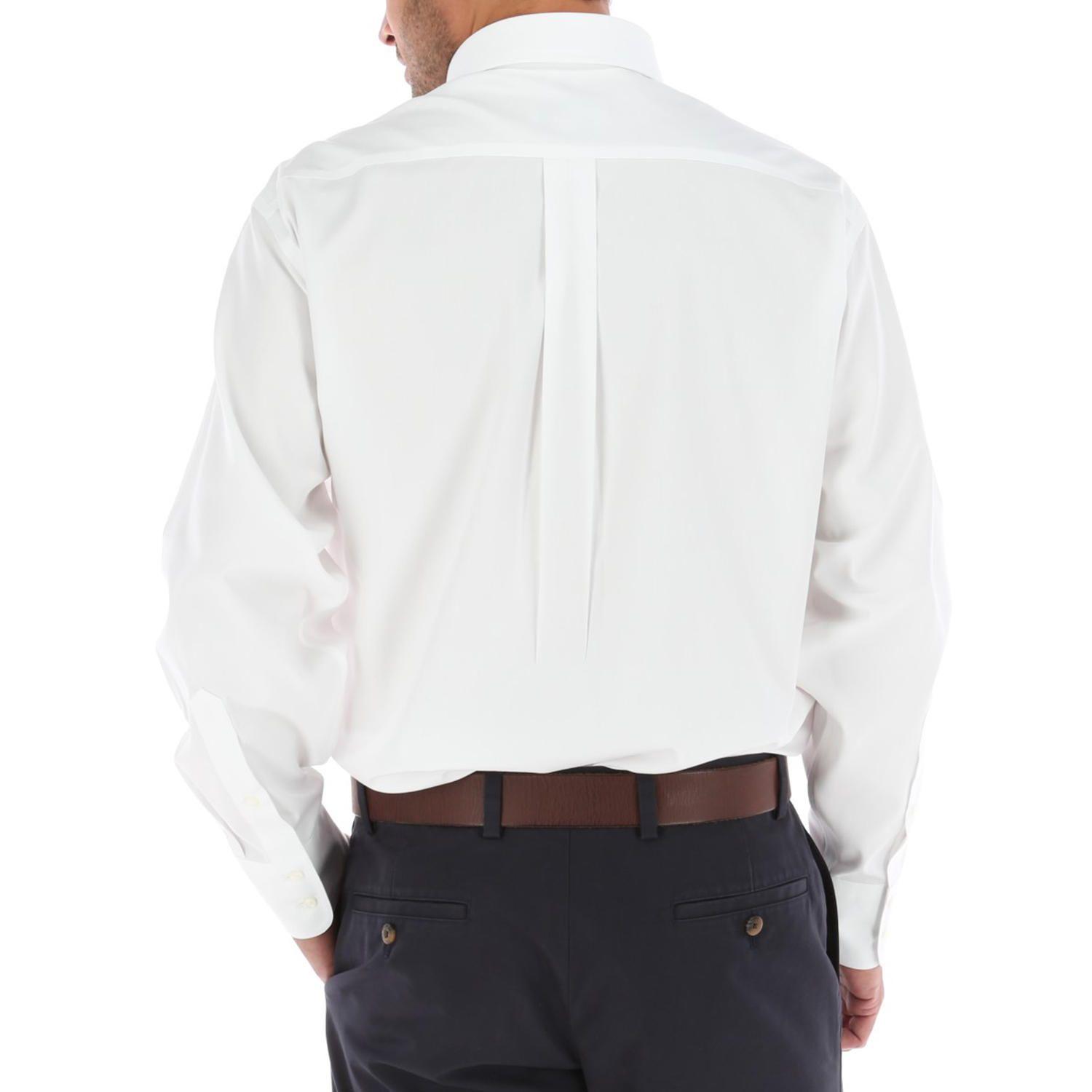 Camisa Algodón Libre De Arrugas Blanco Hombre-1