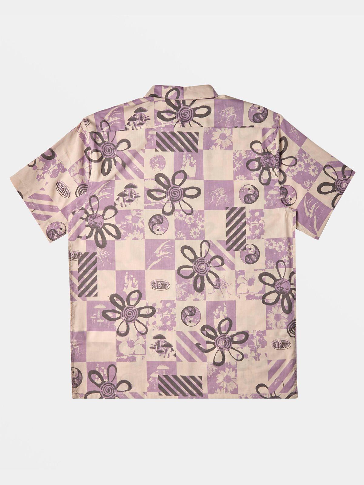 Camisa Hombre Double Vision Purple Flowers-6