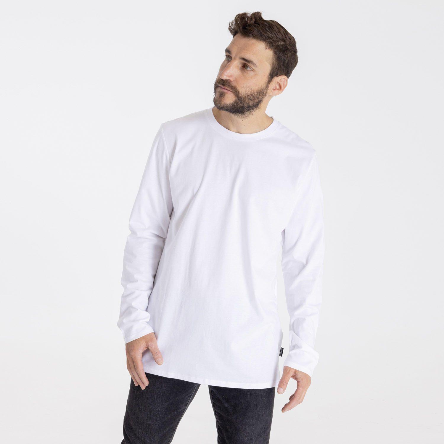Polera Manga Larga Forager Ii Blanco Hombre-0