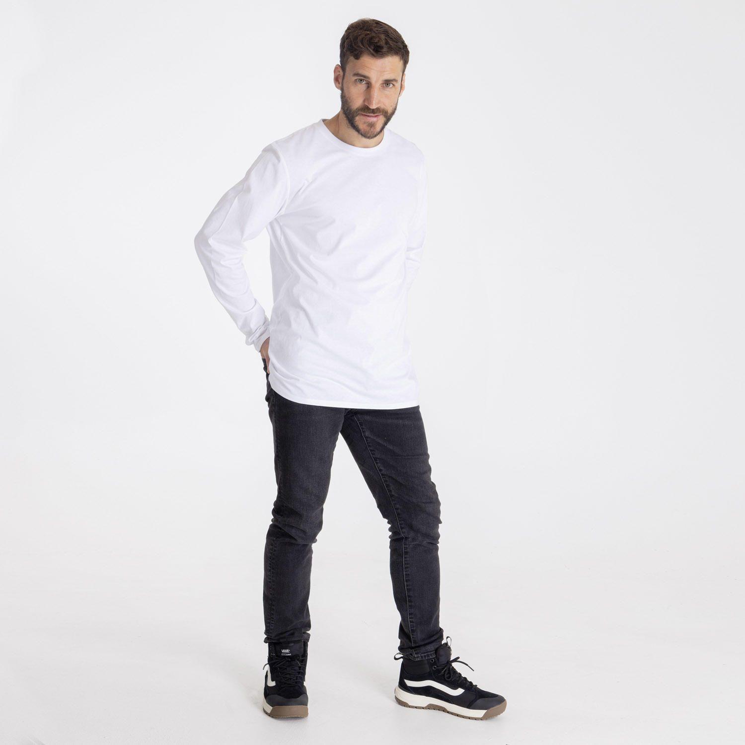 Polera Manga Larga Forager Ii Blanco Hombre-4