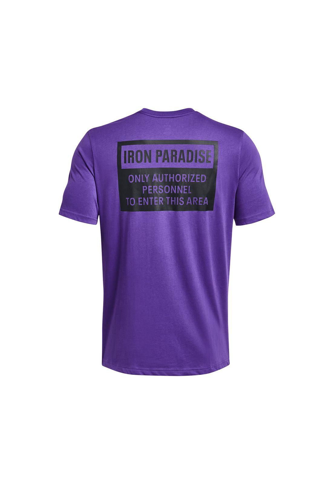 Polera M/C Train Project Rock Brahma Morado Hombre-1